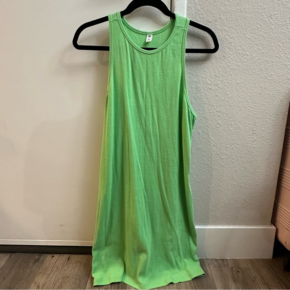 Neon Green BP cotton mini dress